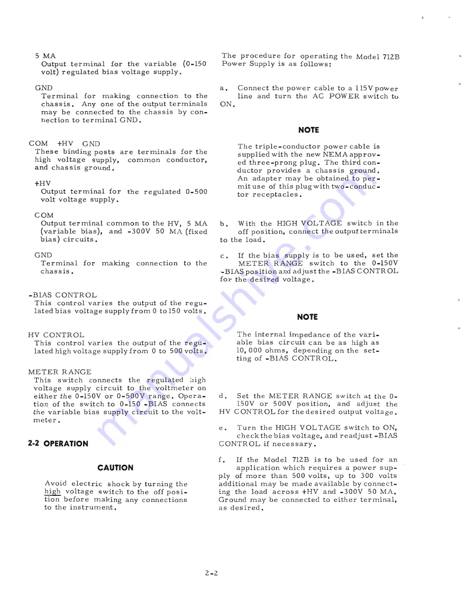 HP 712B Operating And Servicing Manual Download Page 8