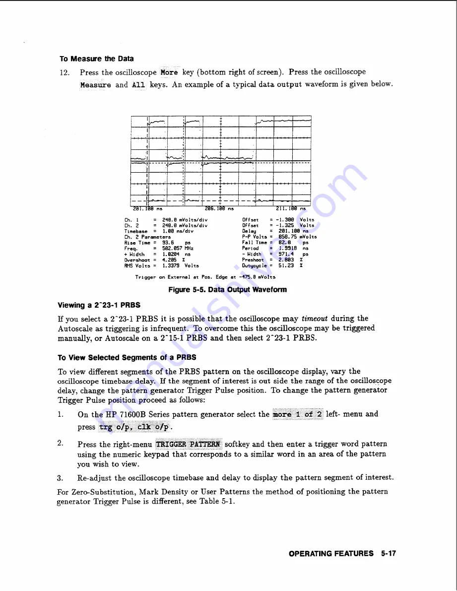 HP 71600-90004 Operating Manual Download Page 126