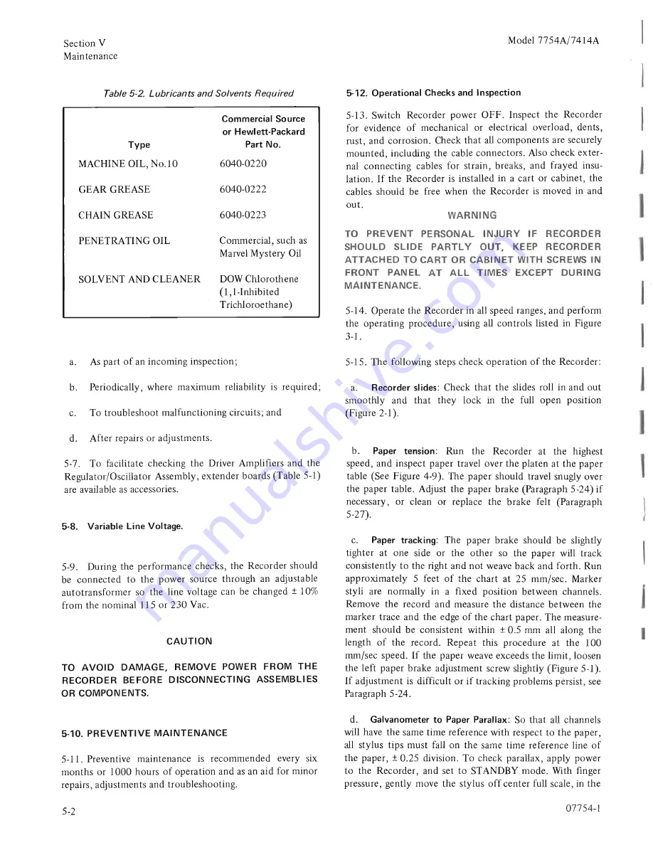 HP 7414A Operating And Service Manual Download Page 36