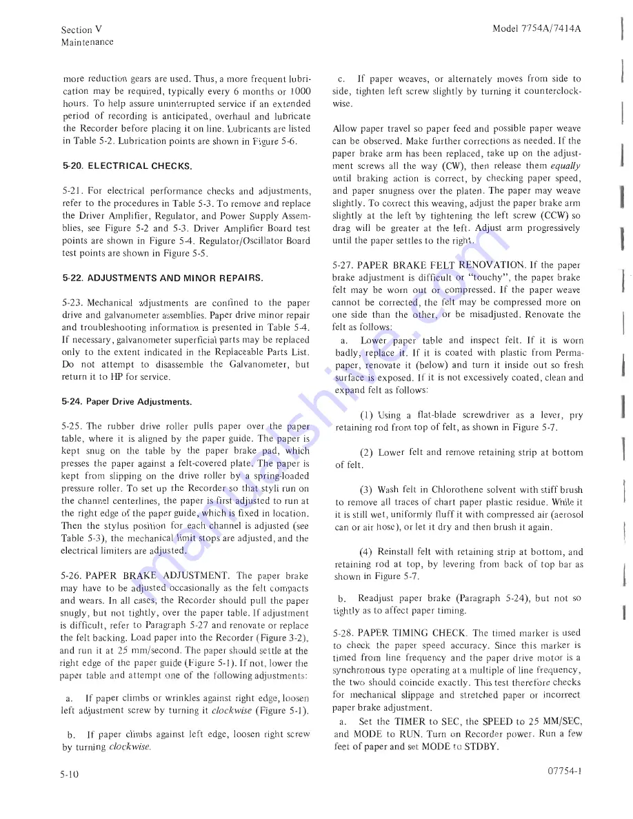 HP 7414A Operating And Service Manual Download Page 44