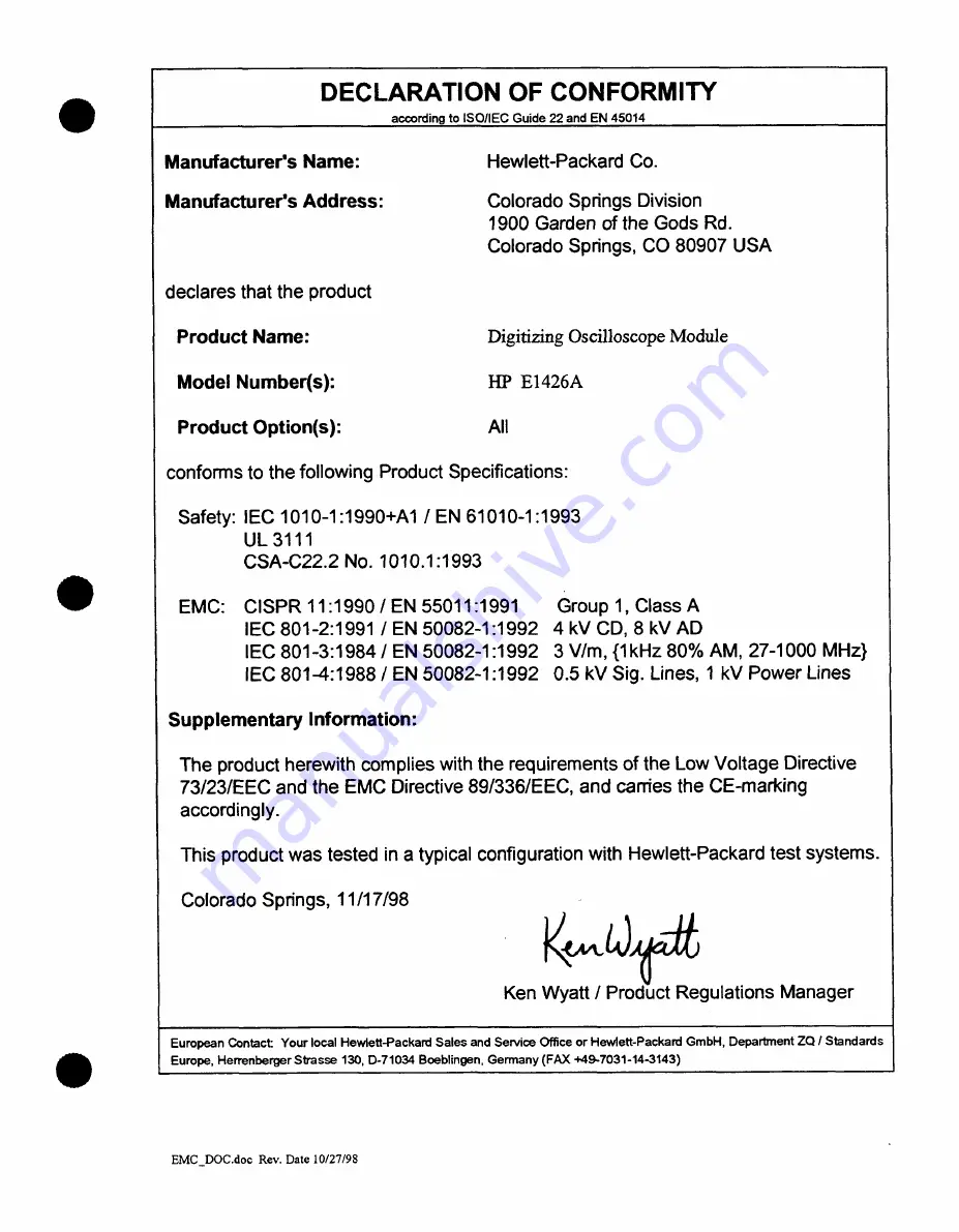 HP 75000 SERIES C Service Manual Download Page 7