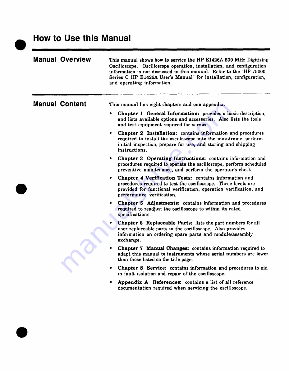 HP 75000 SERIES C Service Manual Download Page 10