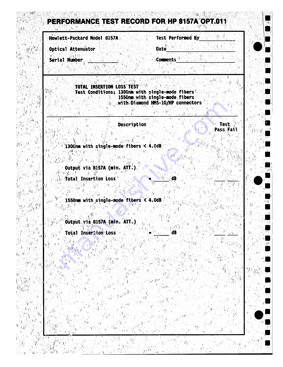 HP 8157A Operating And Service Manual Download Page 40