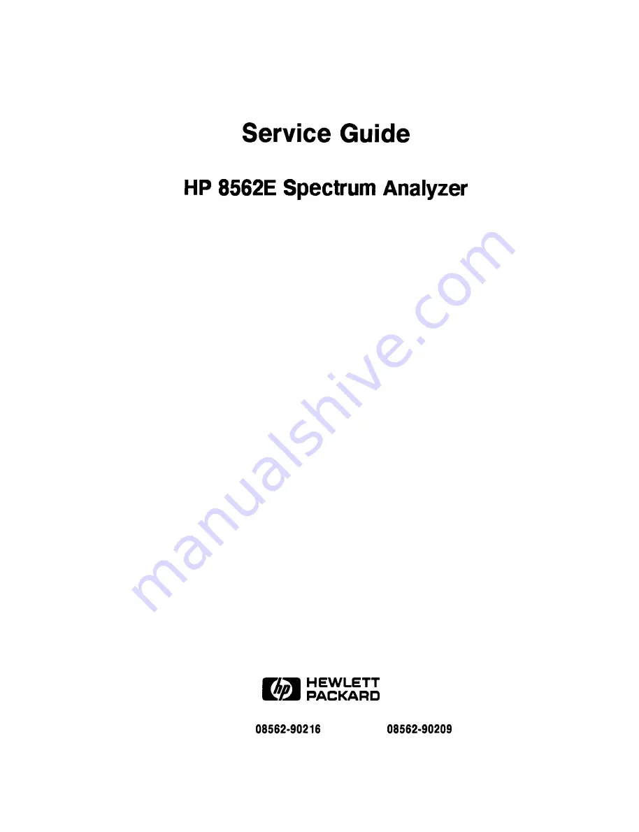 HP 8562E Service Manual Download Page 2