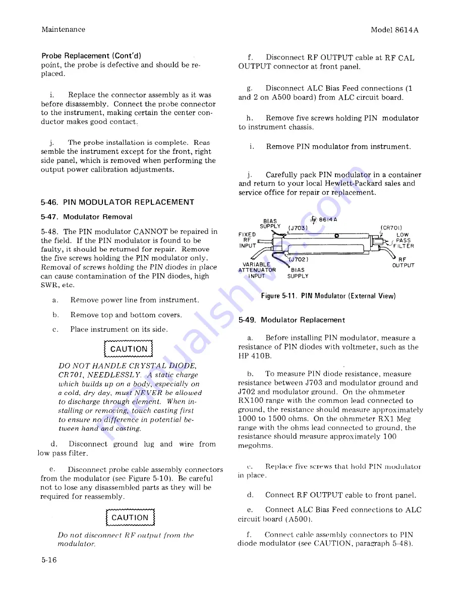 HP 8614A Скачать руководство пользователя страница 43