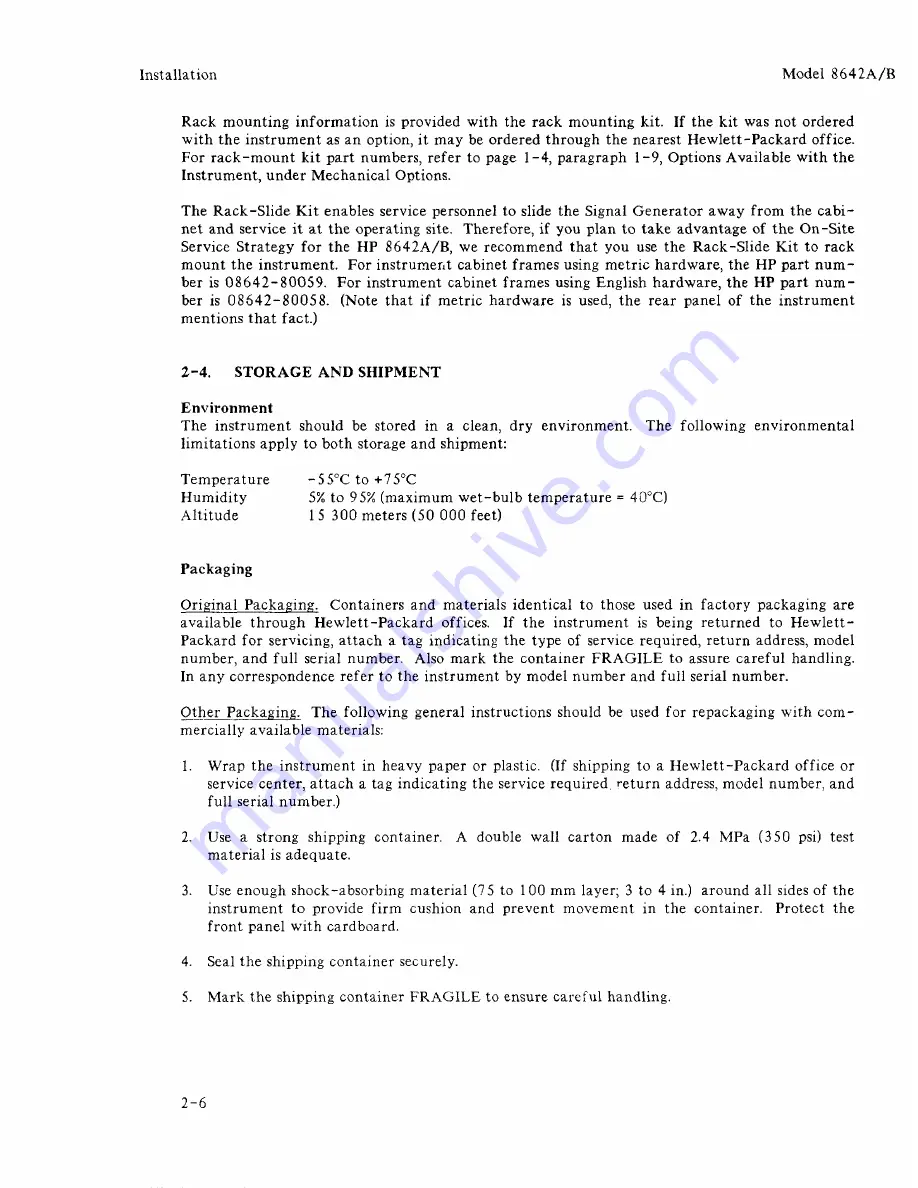 HP 8642A Operating Manual Download Page 32