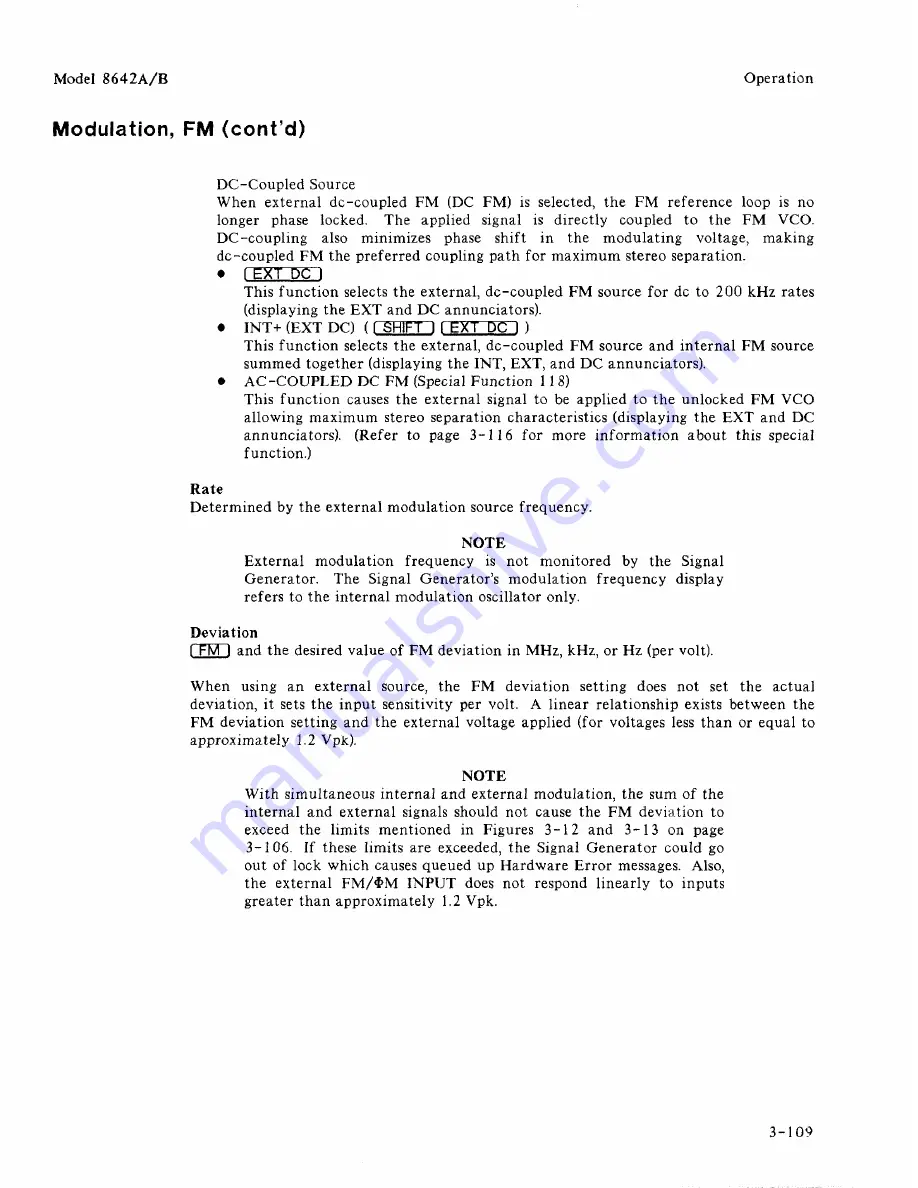 HP 8642A Operating Manual Download Page 136