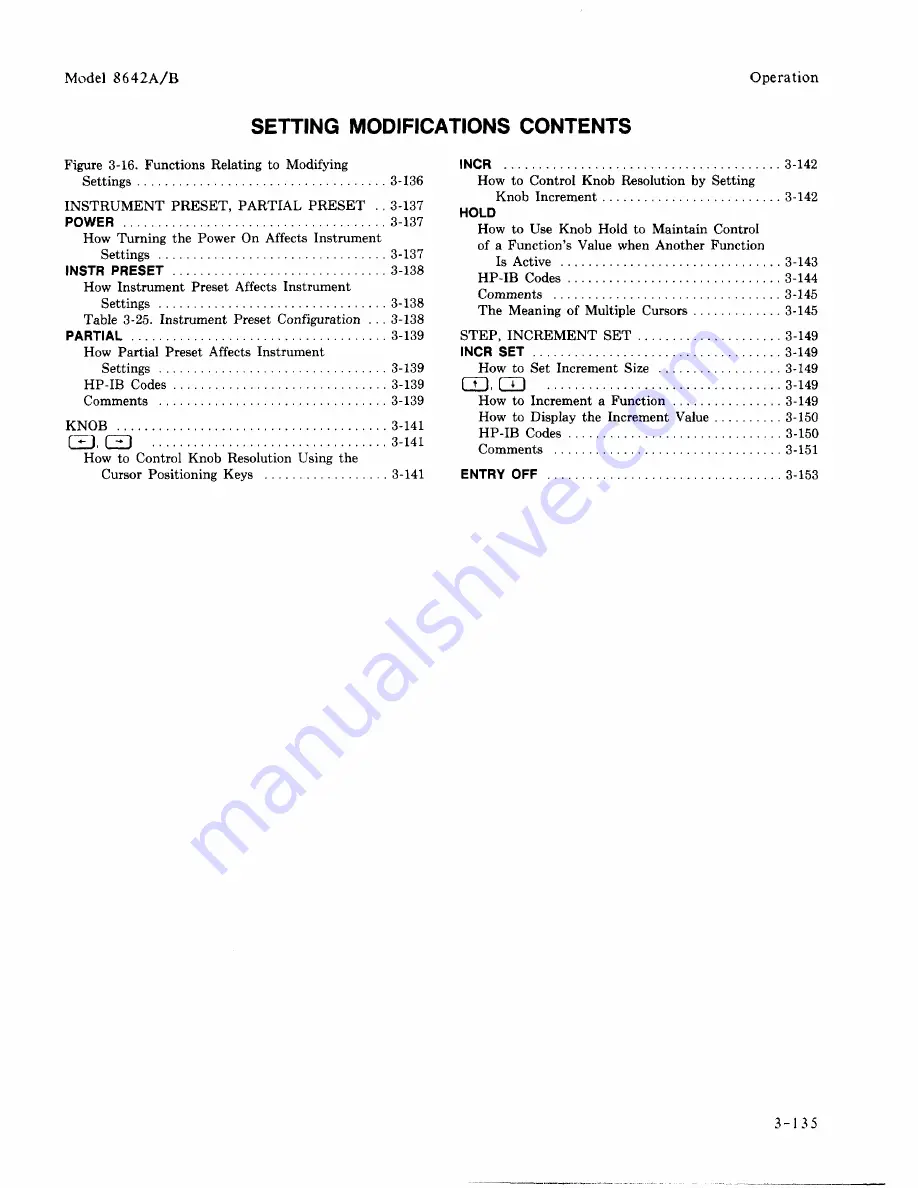 HP 8642A Operating Manual Download Page 160