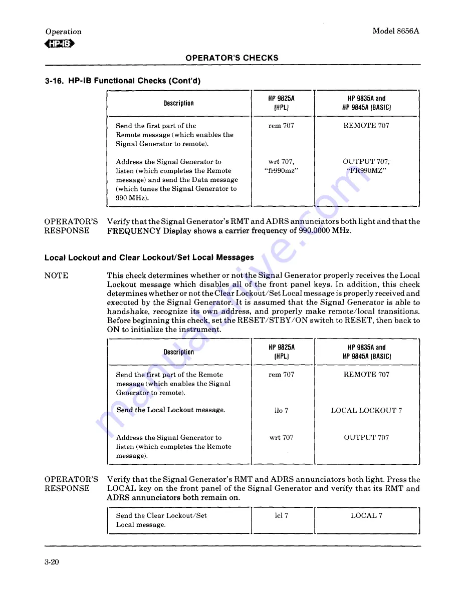 HP 8656A Скачать руководство пользователя страница 54