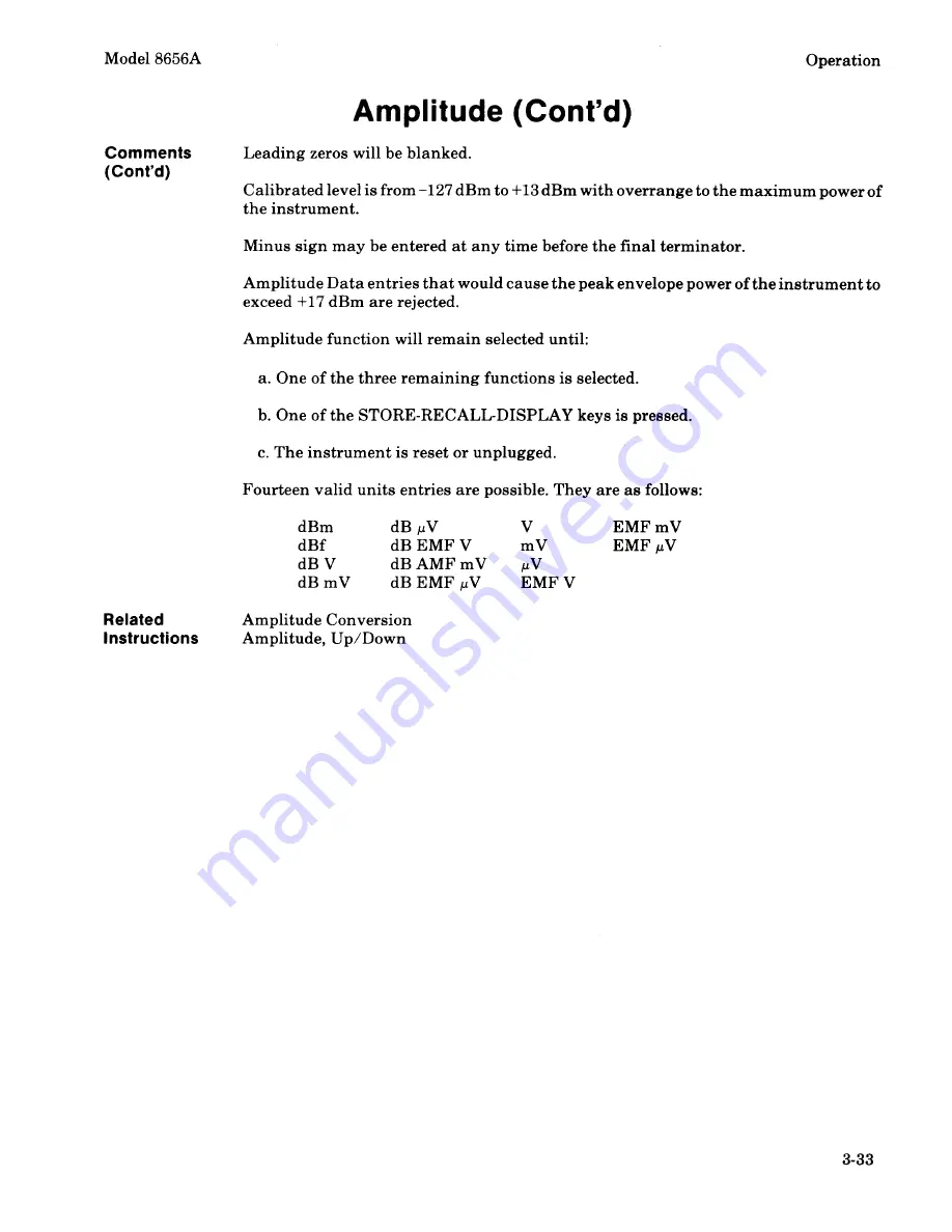 HP 8656A Operating And Service Manual Download Page 67