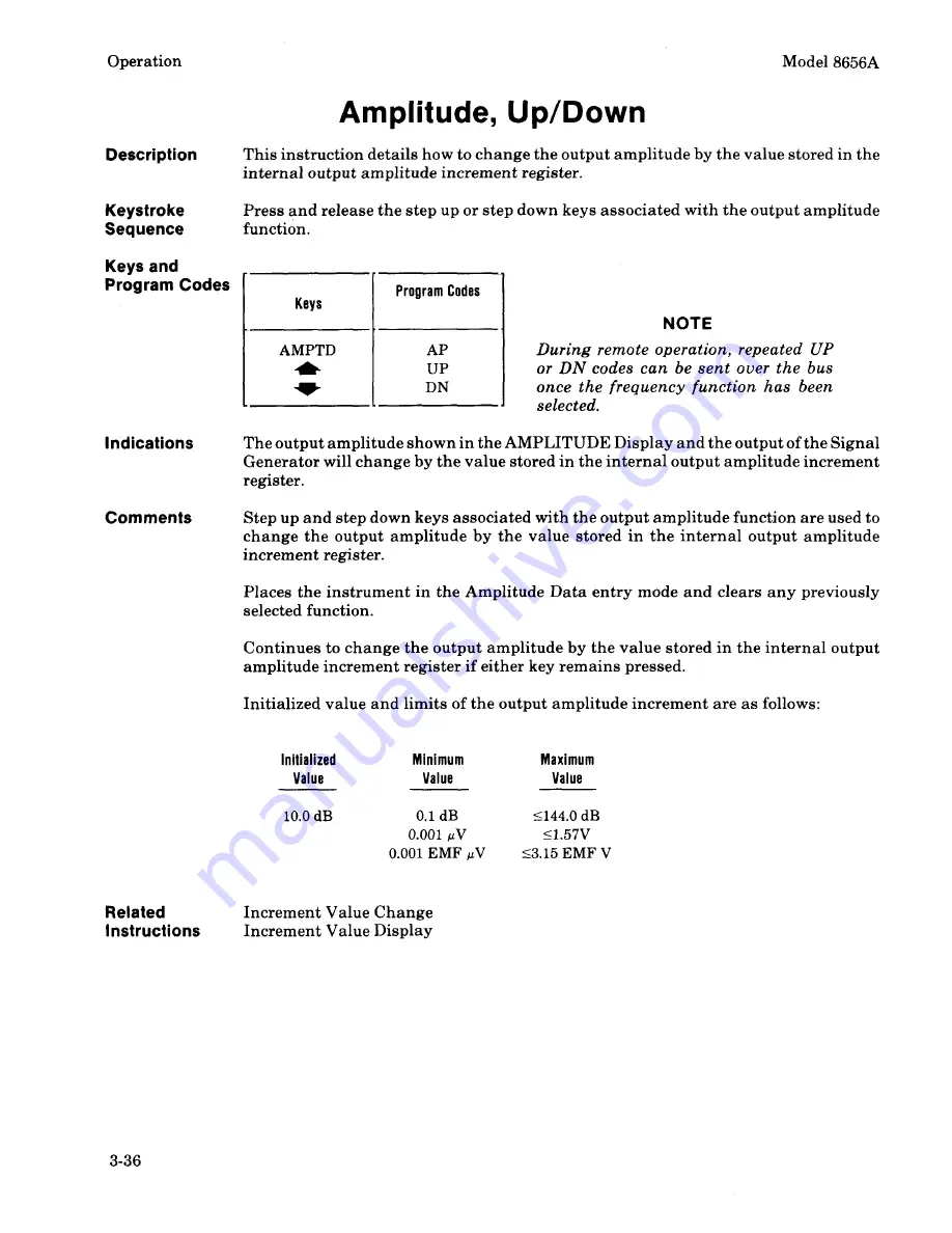 HP 8656A Operating And Service Manual Download Page 70