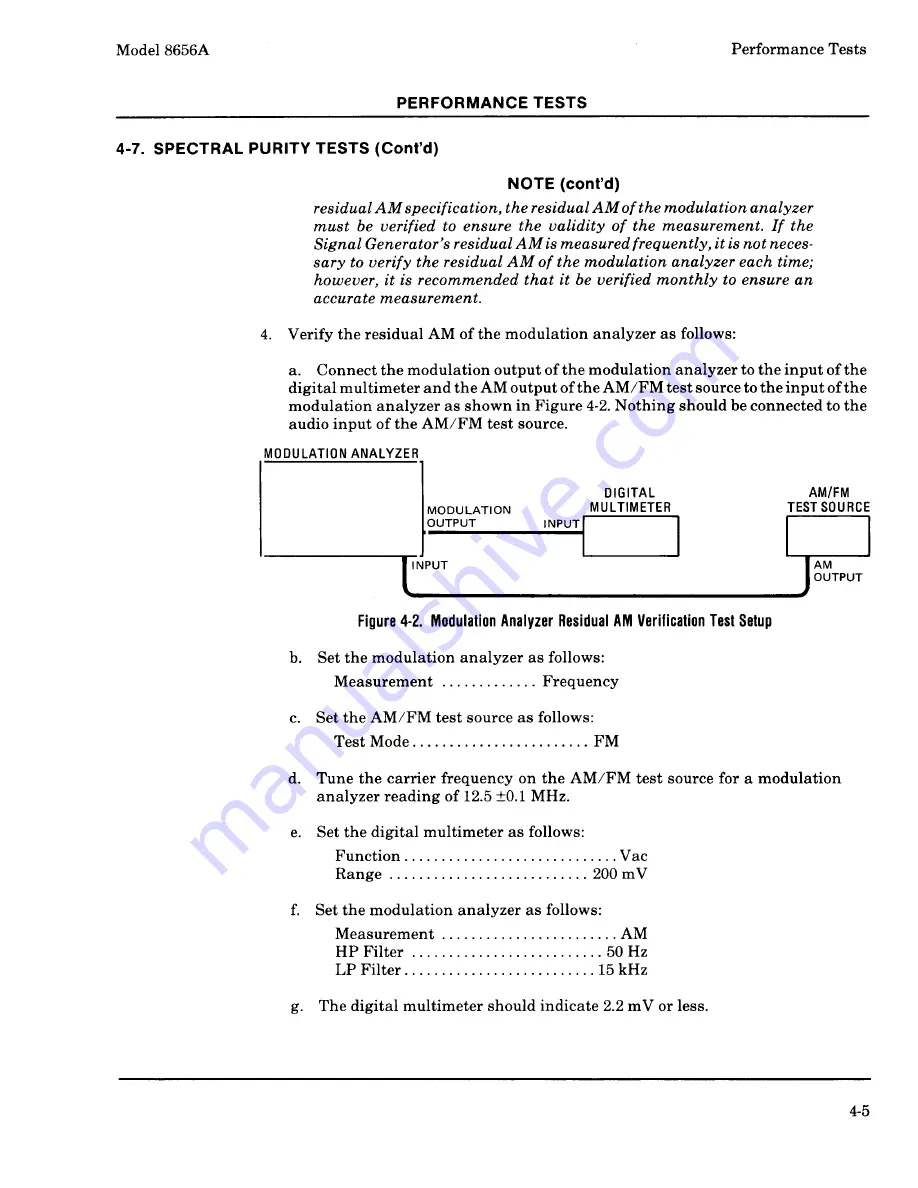 HP 8656A Operating And Service Manual Download Page 102