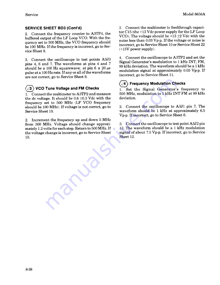 HP 8656A Operating And Service Manual Download Page 255