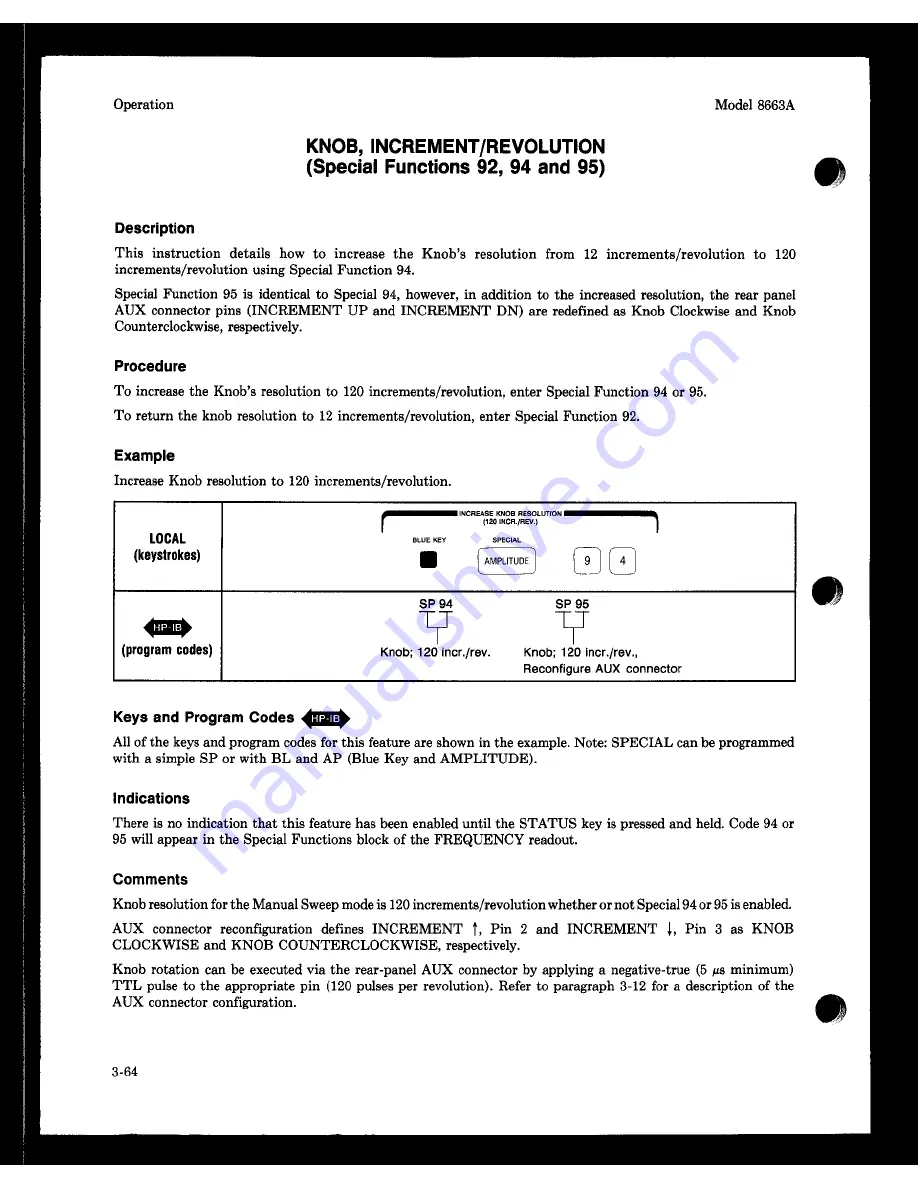 HP 8663A Operation And Calibration Manual Download Page 127