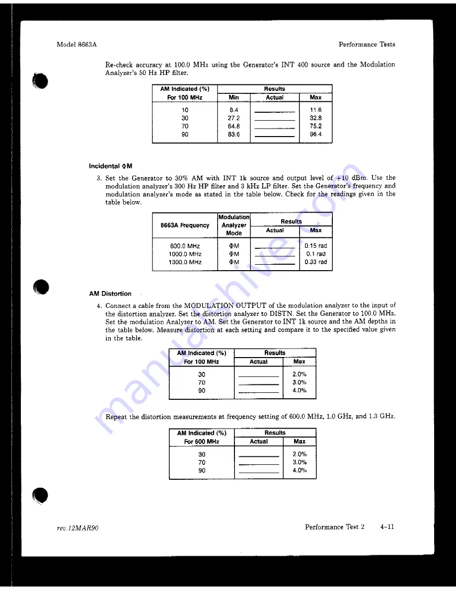 HP 8663A Скачать руководство пользователя страница 205