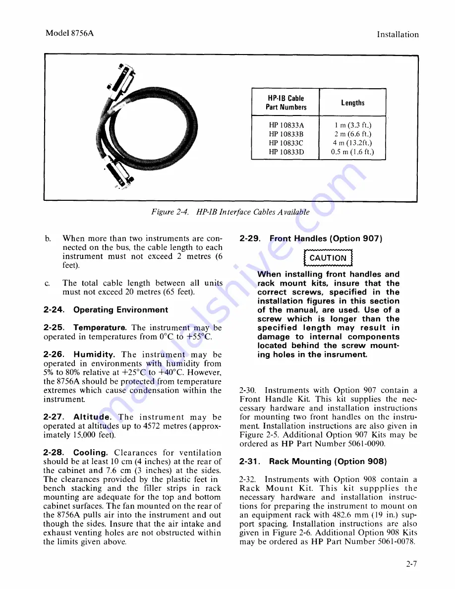 HP 8756A Operation Manual Download Page 11