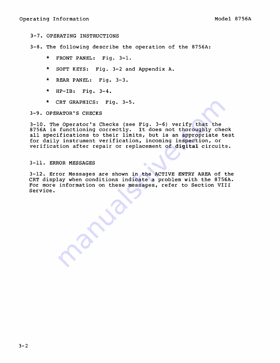 HP 8756A Operation Manual Download Page 33