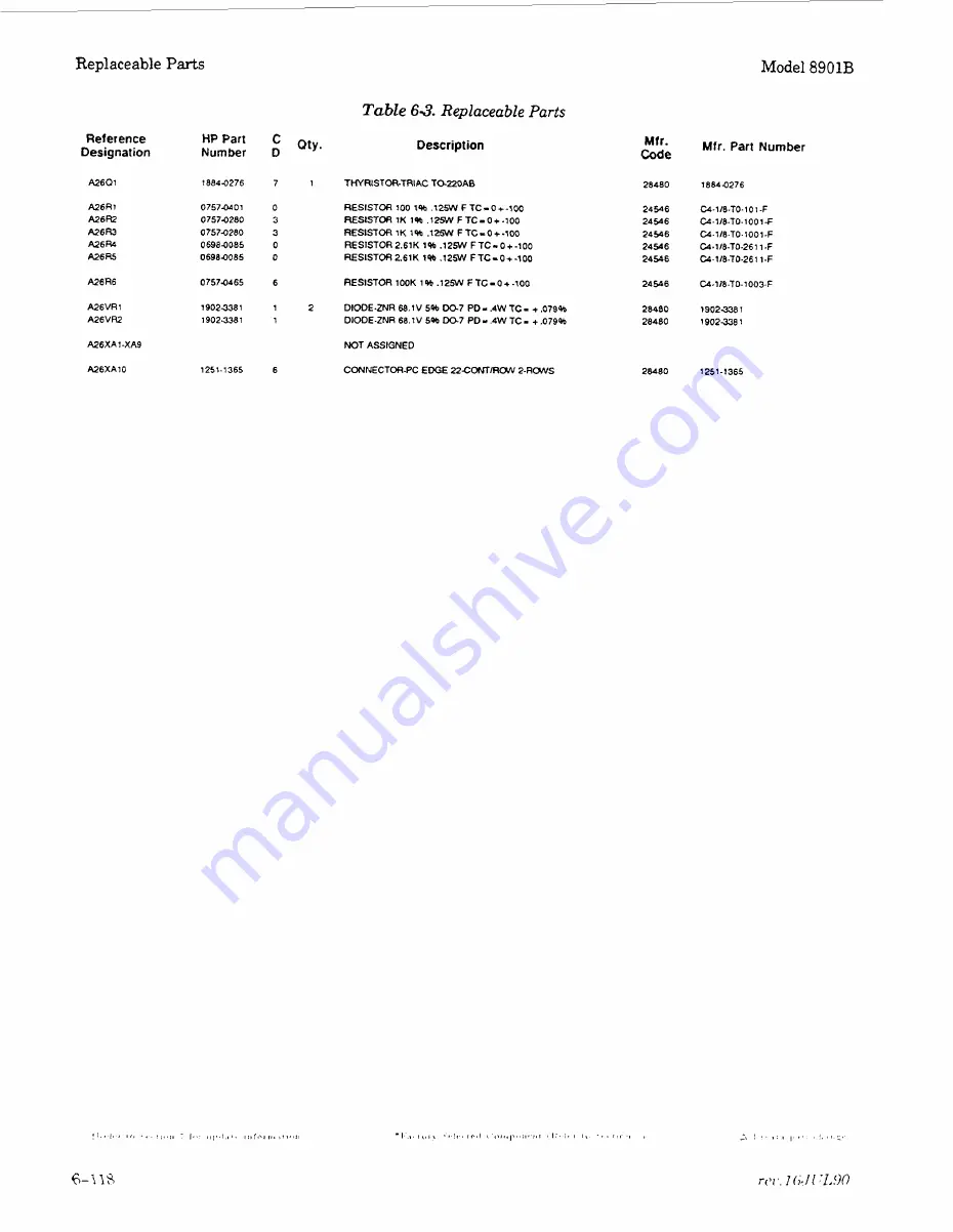 HP 8901B Service Manual Download Page 116