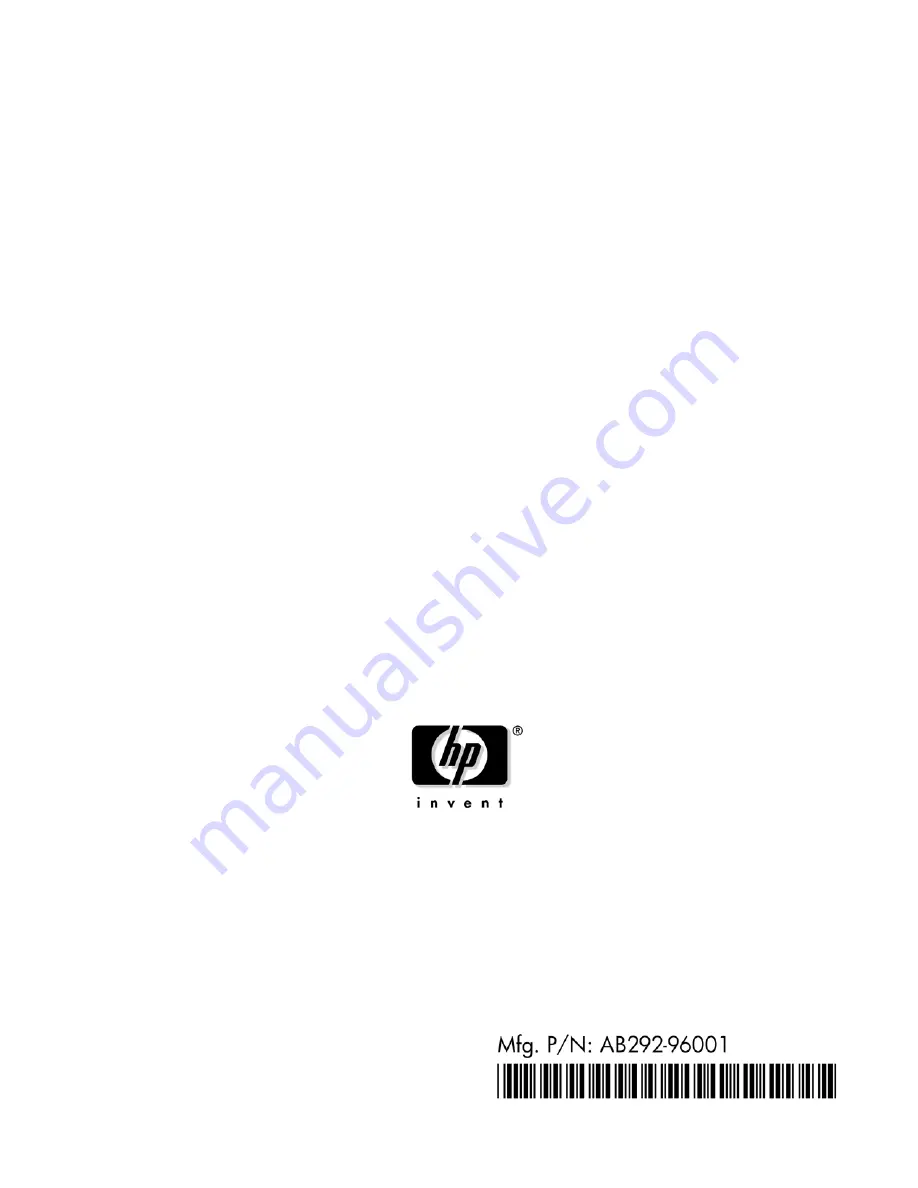 HP AB292A Installation Instructions Manual Download Page 1