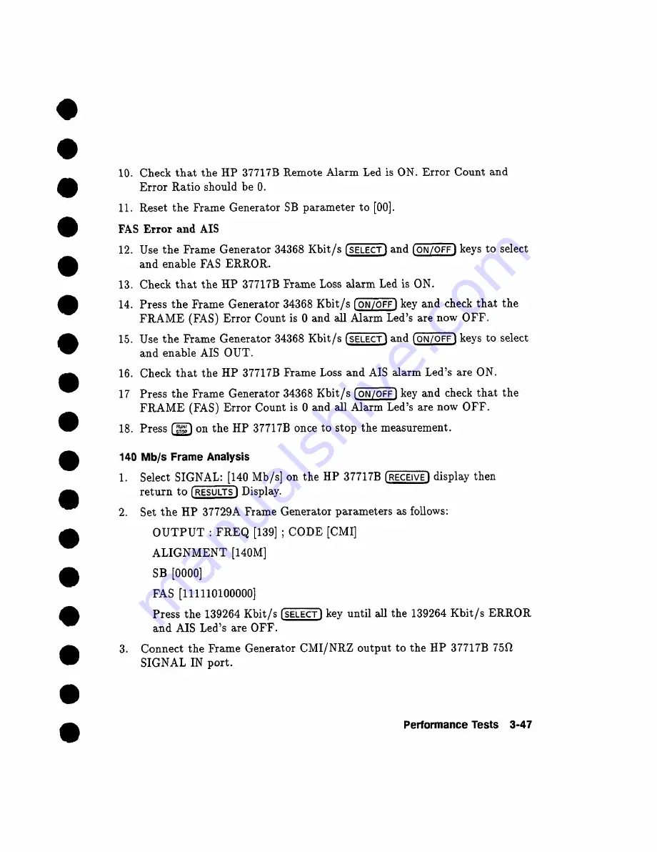 HP Agilent 37717B PDH Calibration Manual Download Page 101