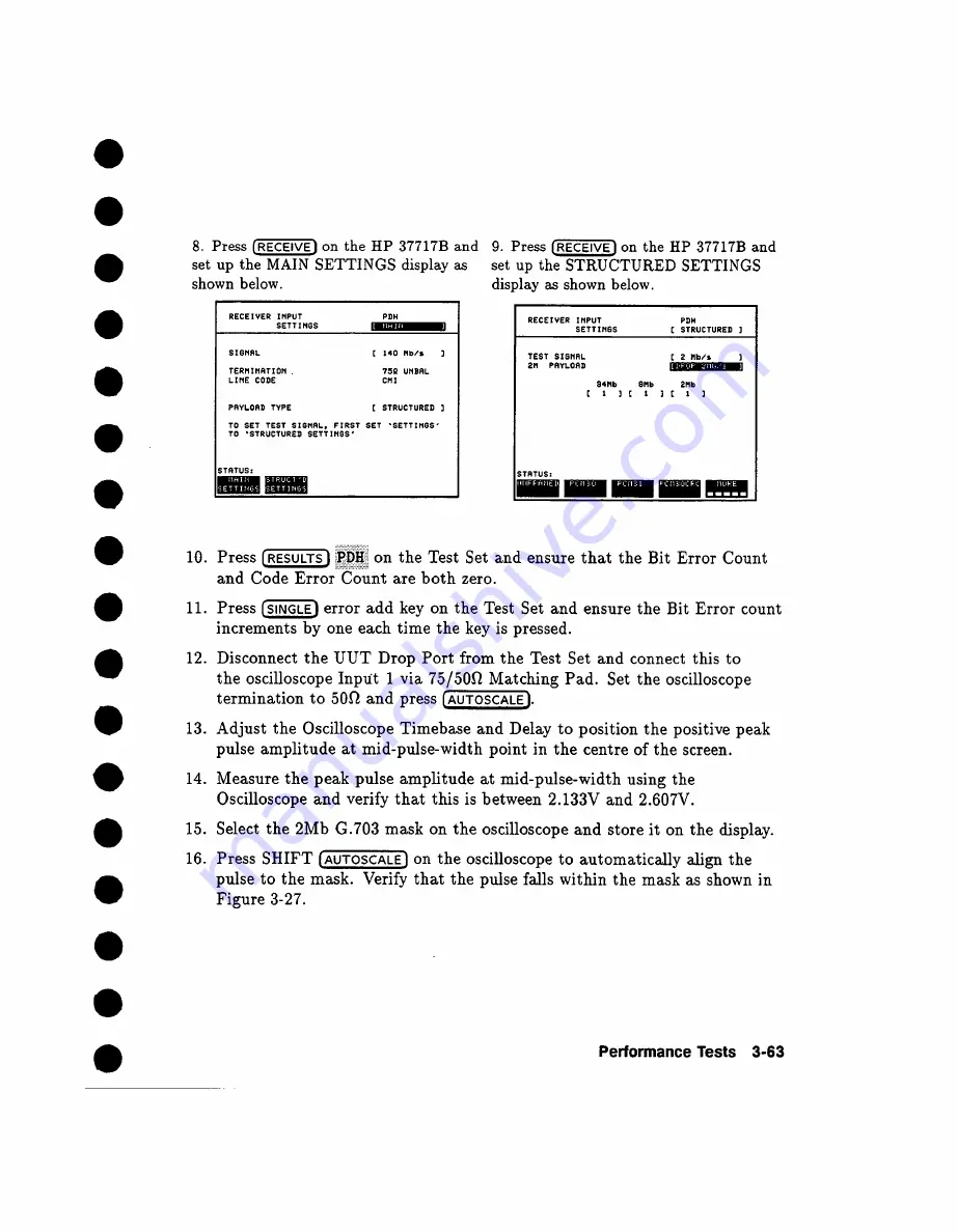 HP Agilent 37717B PDH Calibration Manual Download Page 117