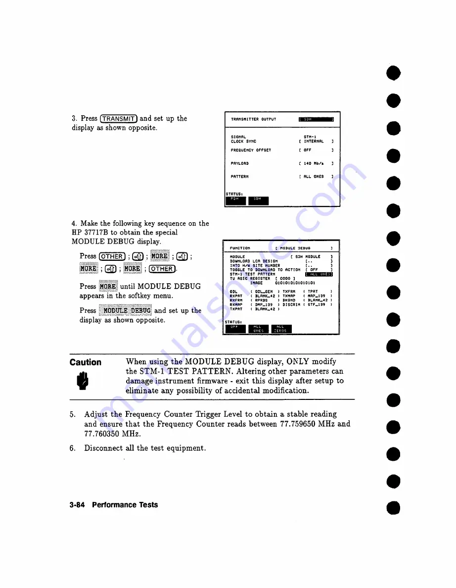 HP Agilent 37717B PDH Calibration Manual Download Page 138