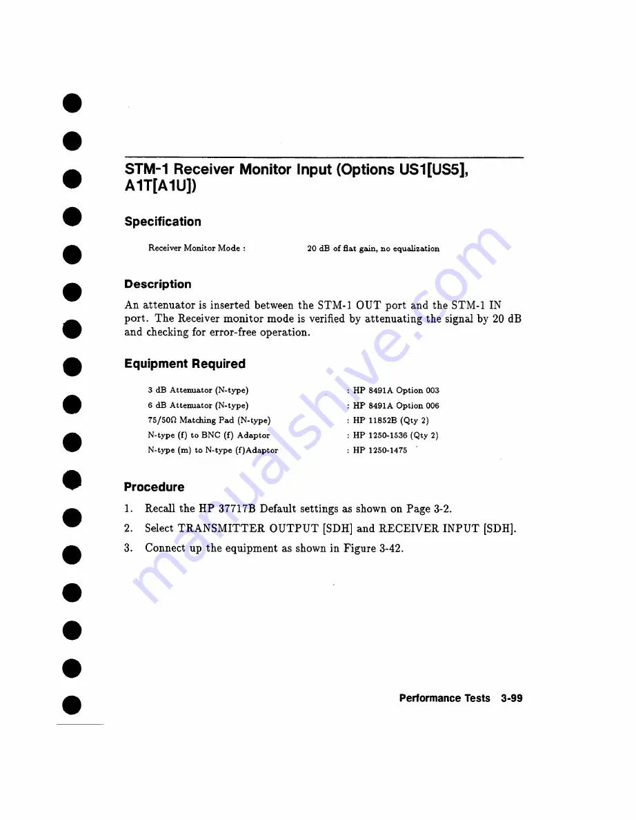 HP Agilent 37717B PDH Calibration Manual Download Page 153