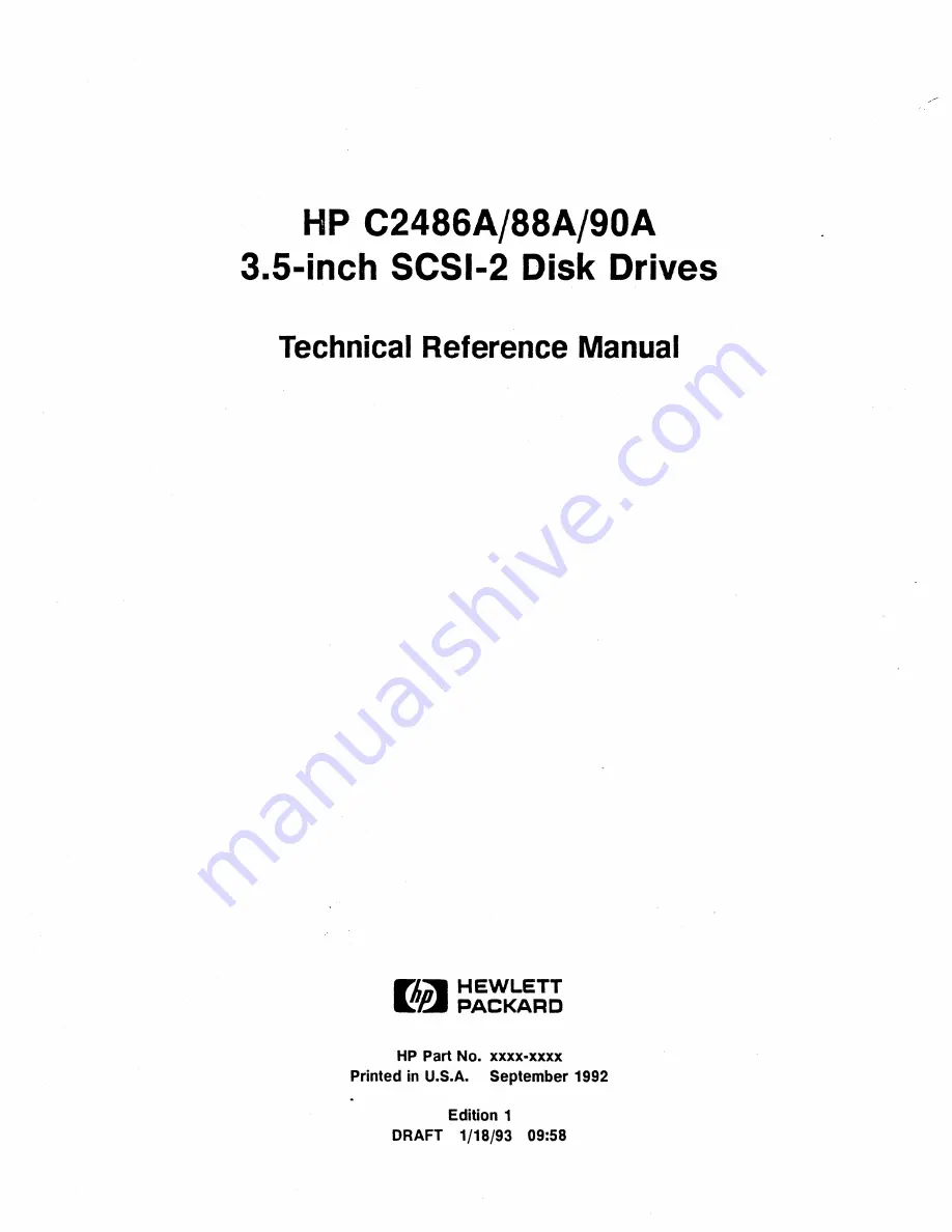 HP C2486A Technical Reference Manual Download Page 1