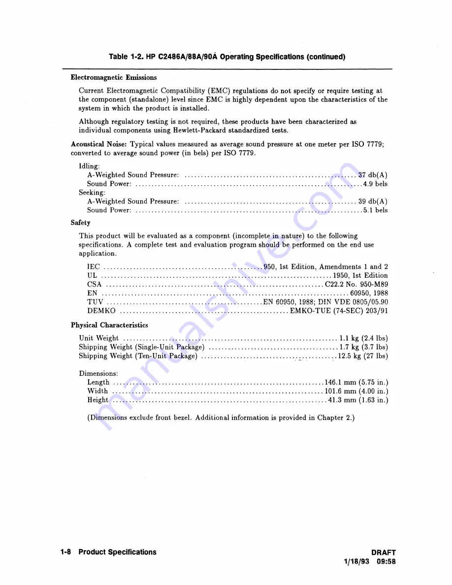 HP C2486A Technical Reference Manual Download Page 18