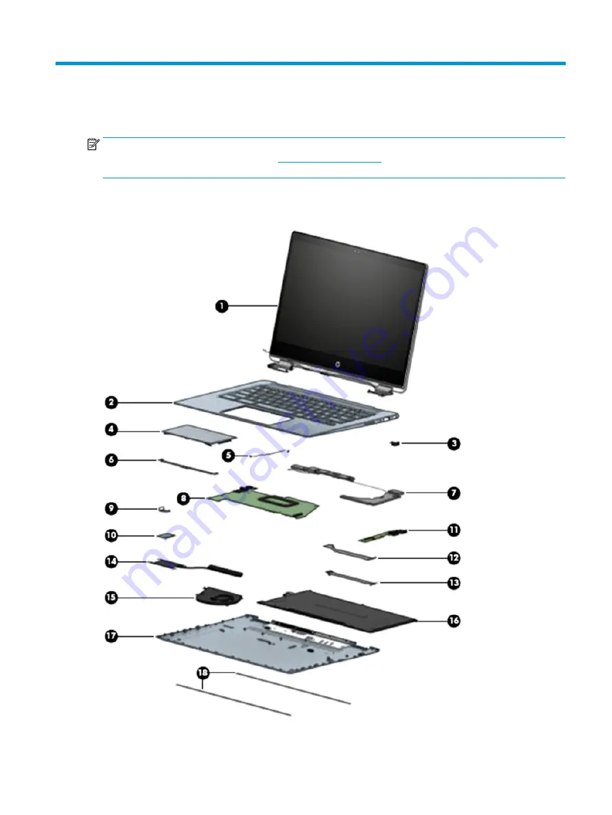 HP Chromebook x360 14 Maintenance And Service Manual Download Page 17