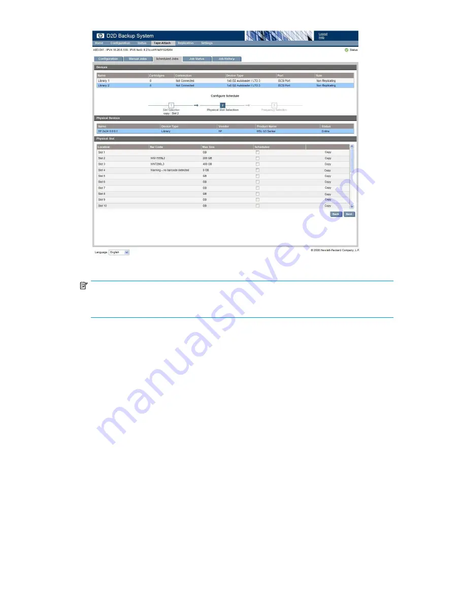 HP D2D100 User Manual Download Page 137