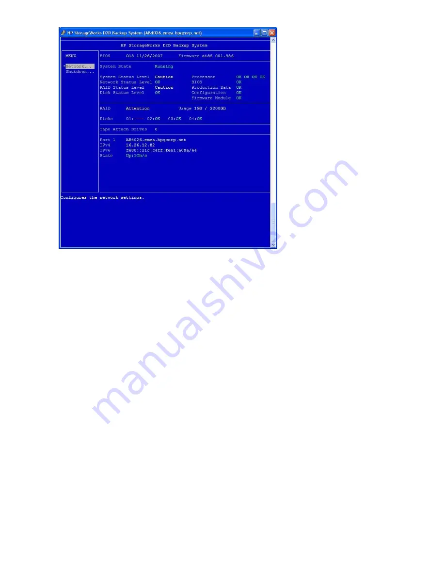 HP D2D100 User Manual Download Page 160