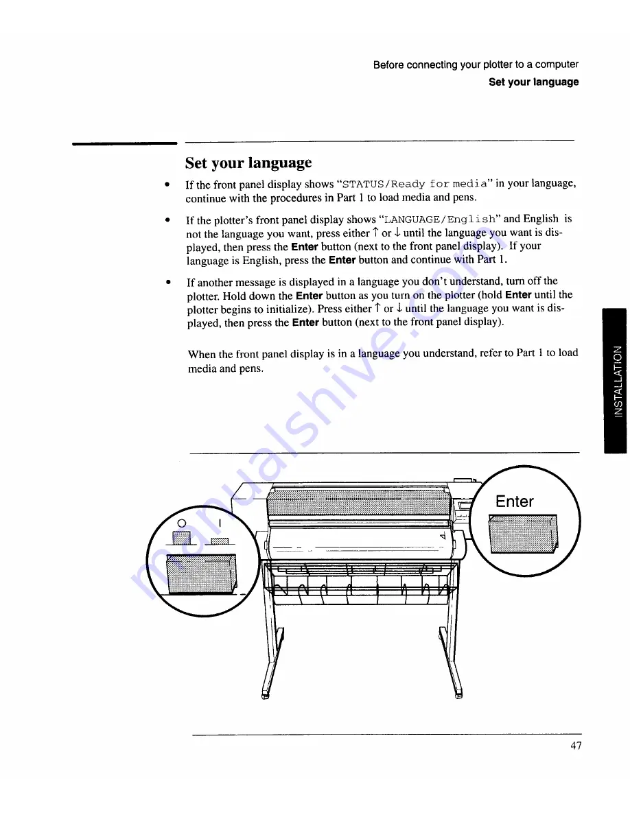 HP DesignJet 650C C2858B Setting Up Download Page 58