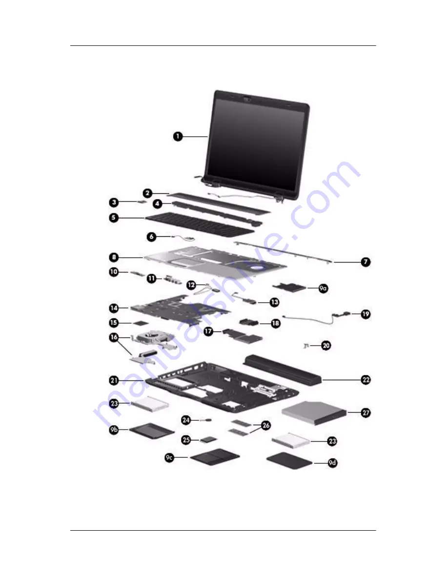 HP Dv9233cl - Pavilion - Core 2 Duo 1.66 GHz Maintenance And Service Manual Download Page 76