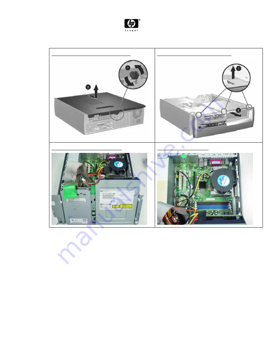 HP dx5150 Series Disassembly Instructions Manual Download Page 4