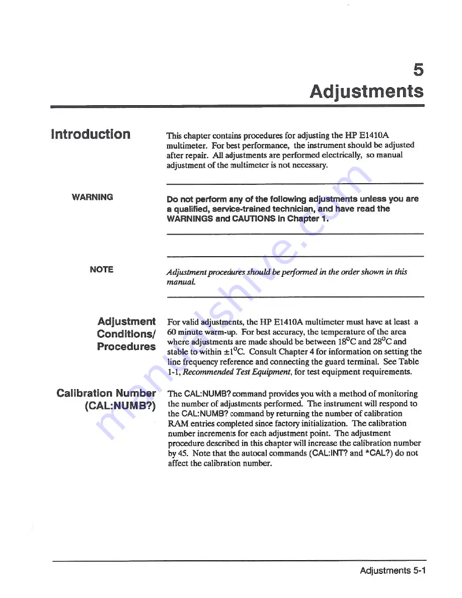 HP E1410A Service Manual Download Page 51