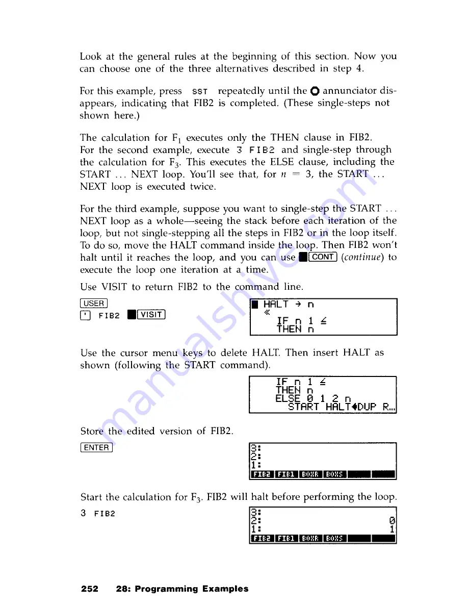 HP HP-28S Owner'S Manual Download Page 253