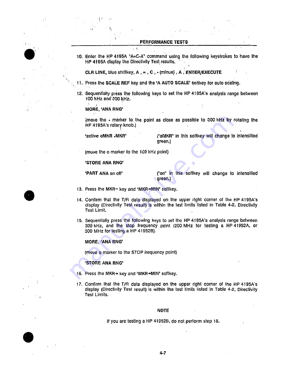 HP HP 41952A Operation Note Download Page 32