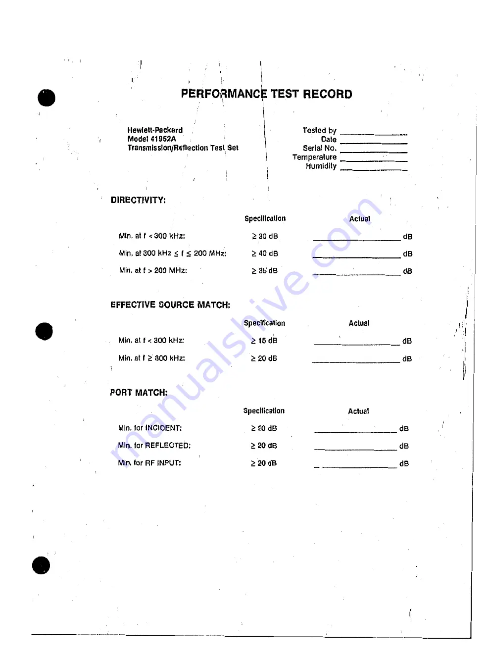 HP HP 41952A Operation Note Download Page 44