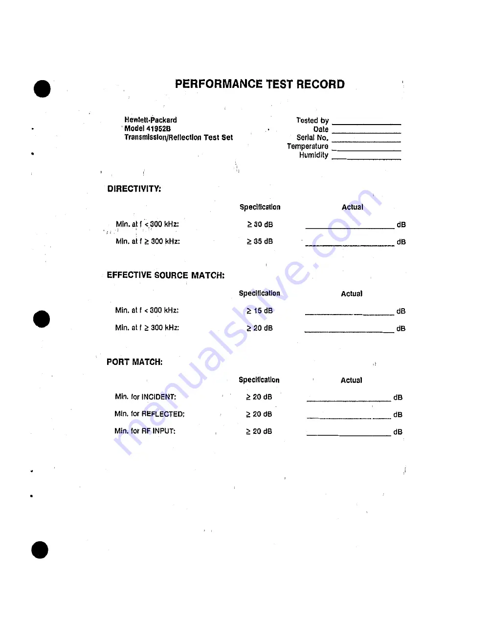 HP HP 41952A Operation Note Download Page 45