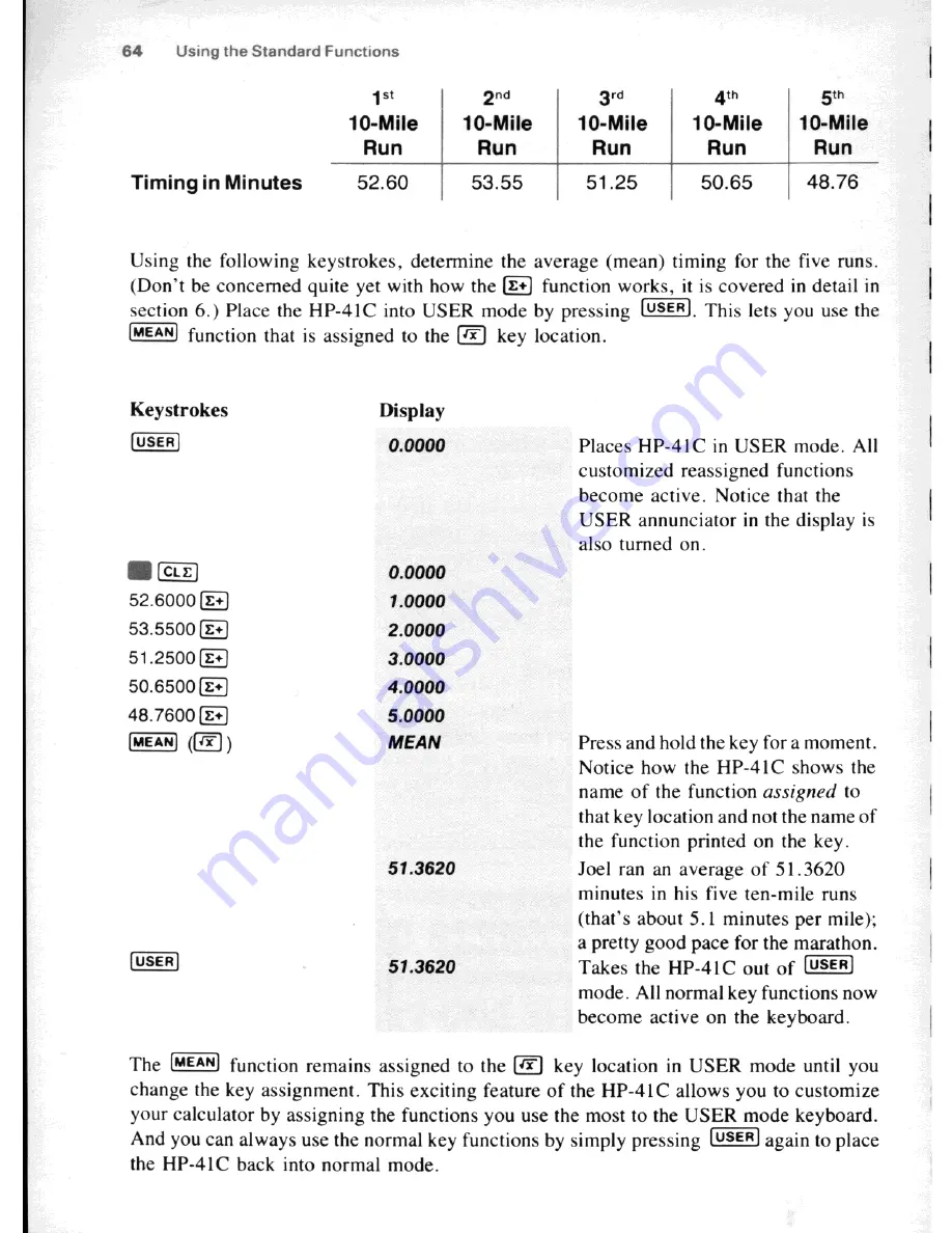 HP HP-41C Owner'S Handbook Manual Download Page 70