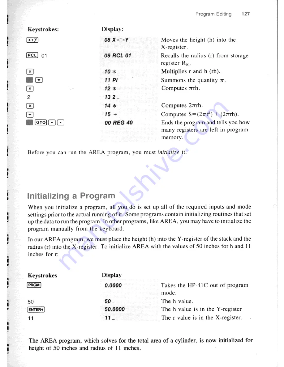 HP HP-41C Owner'S Handbook Manual Download Page 133