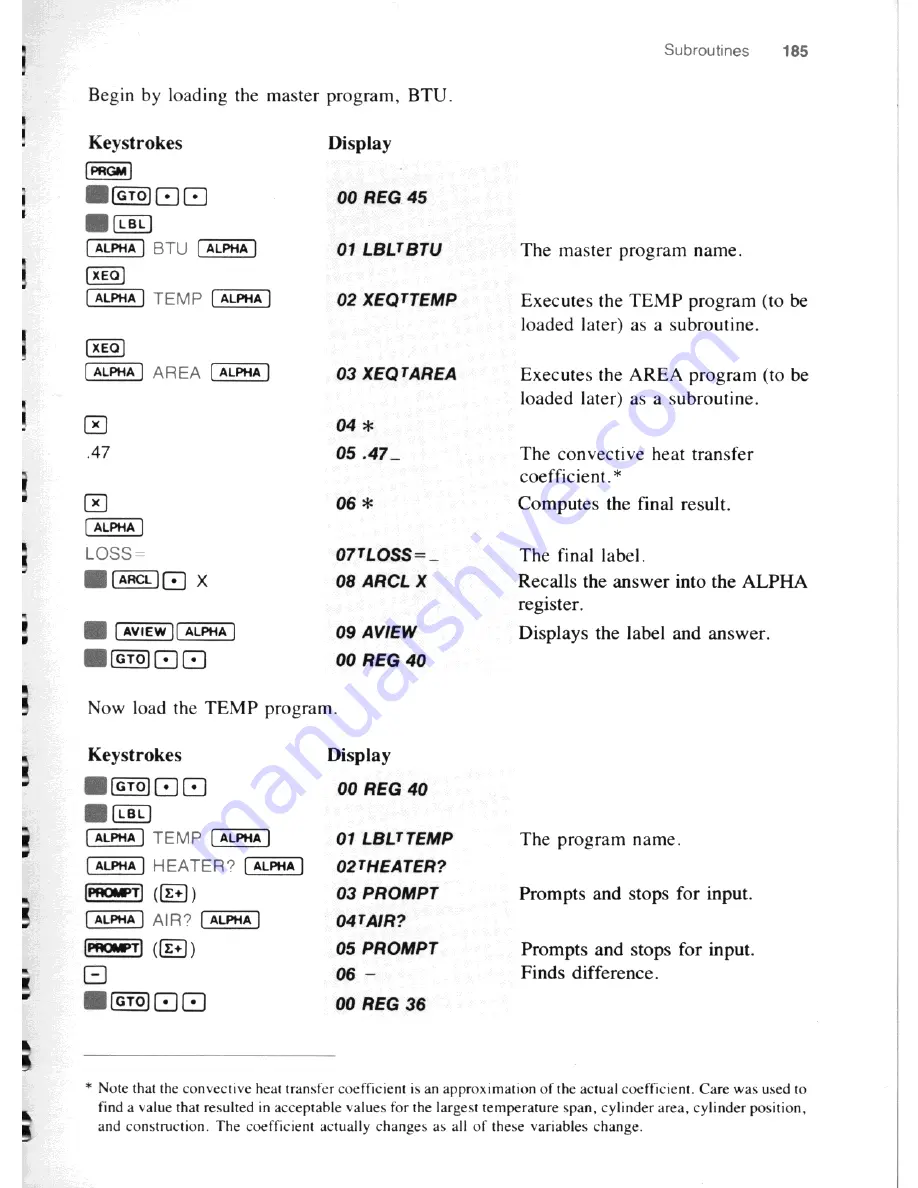 HP HP-41C Owner'S Handbook Manual Download Page 191