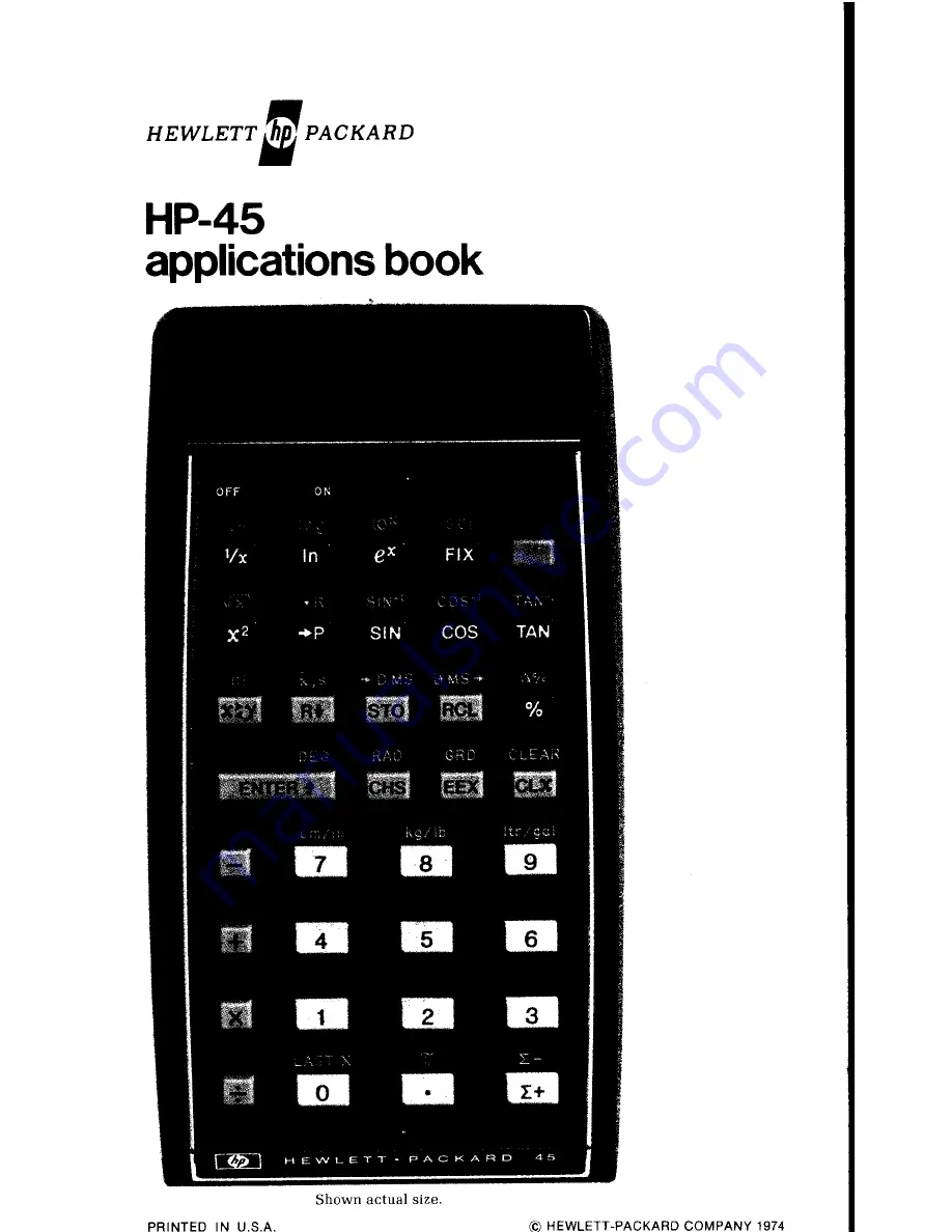 HP HP-45 Скачать руководство пользователя страница 3