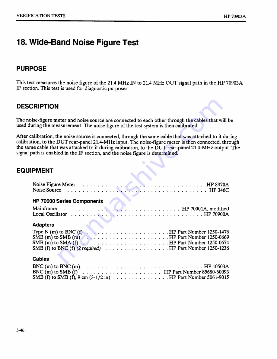 HP HP 70903A Service Manual Download Page 106