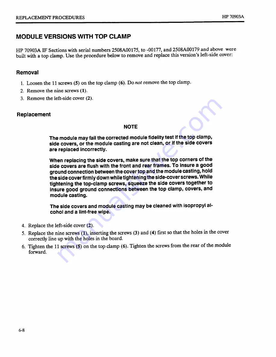 HP HP 70903A Service Manual Download Page 162