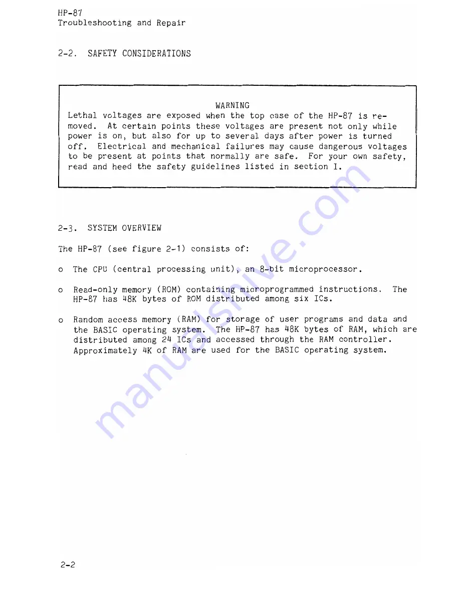 HP HP-75 Service Manual Download Page 23