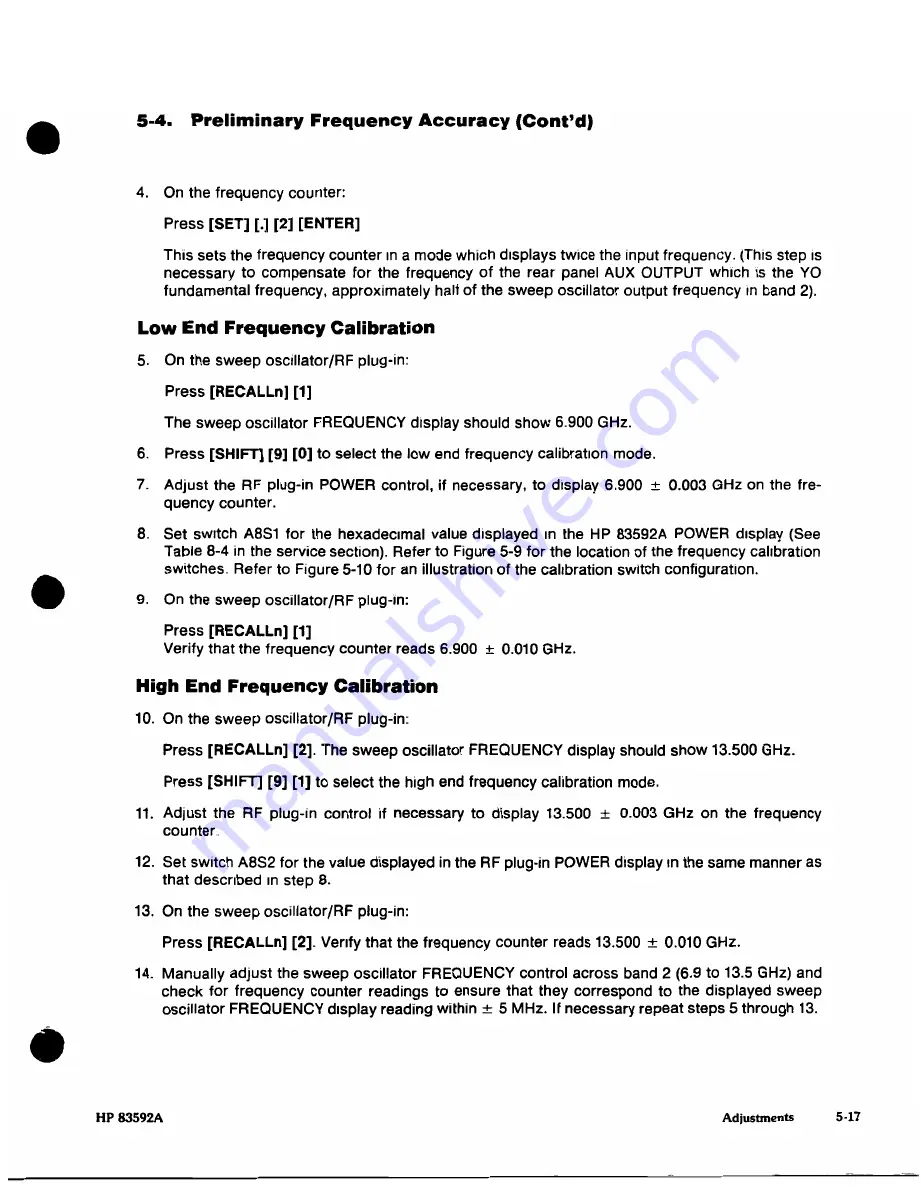 HP HP 83592A Operating And Service Manual Download Page 111