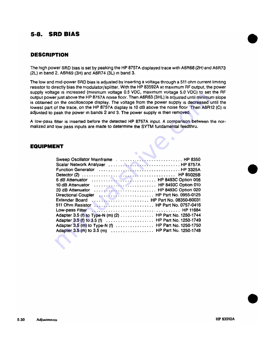 HP HP 83592A Скачать руководство пользователя страница 124