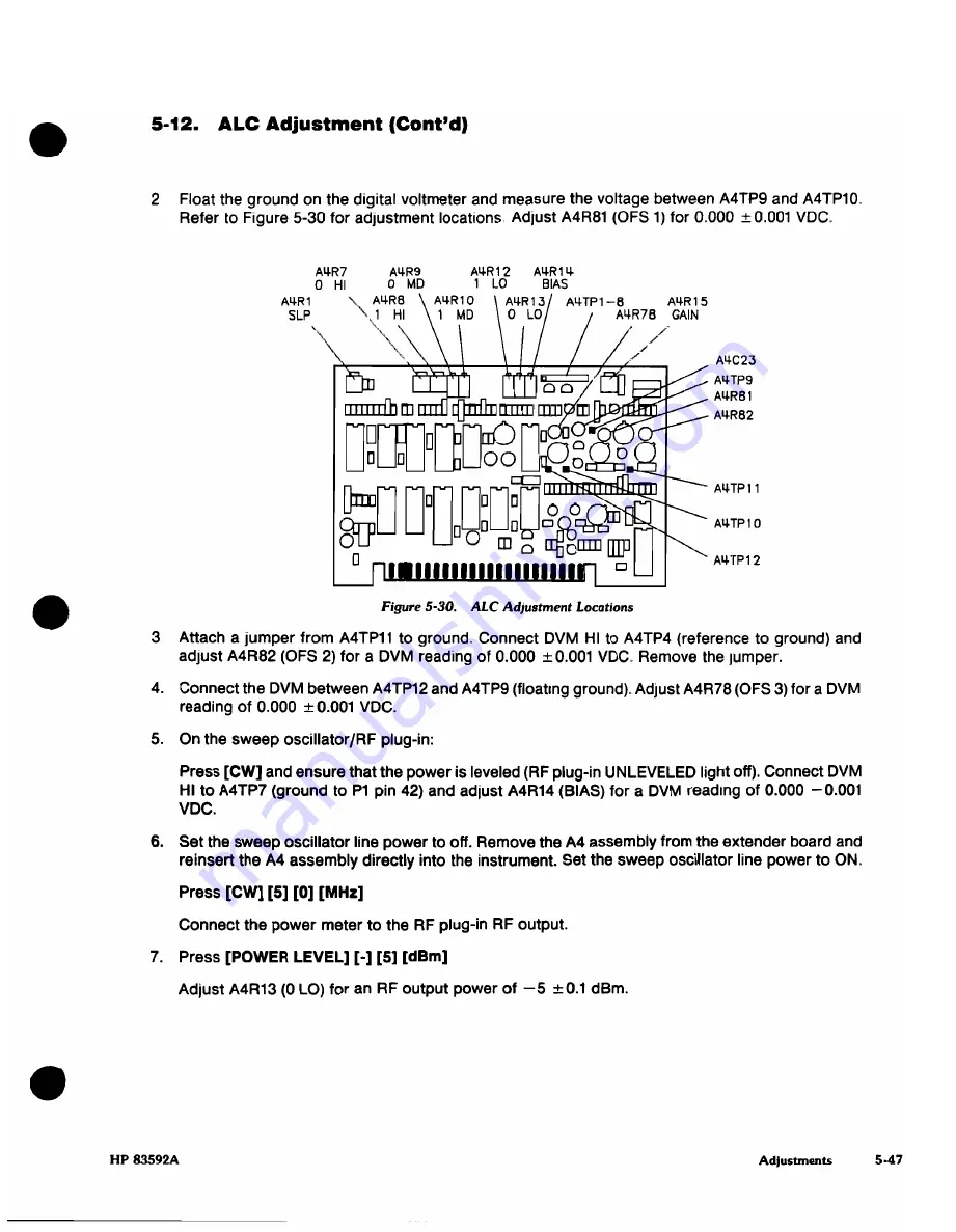 HP HP 83592A Operating And Service Manual Download Page 141